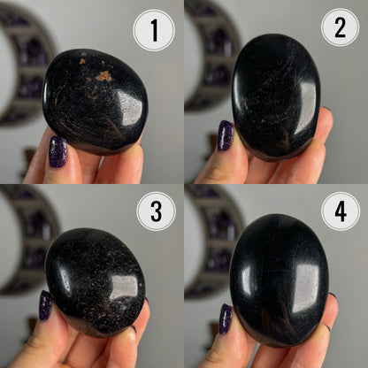 Black Tourmaline Palm Stones