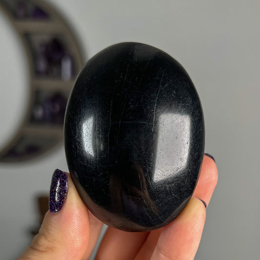 Black Tourmaline Palm Stones