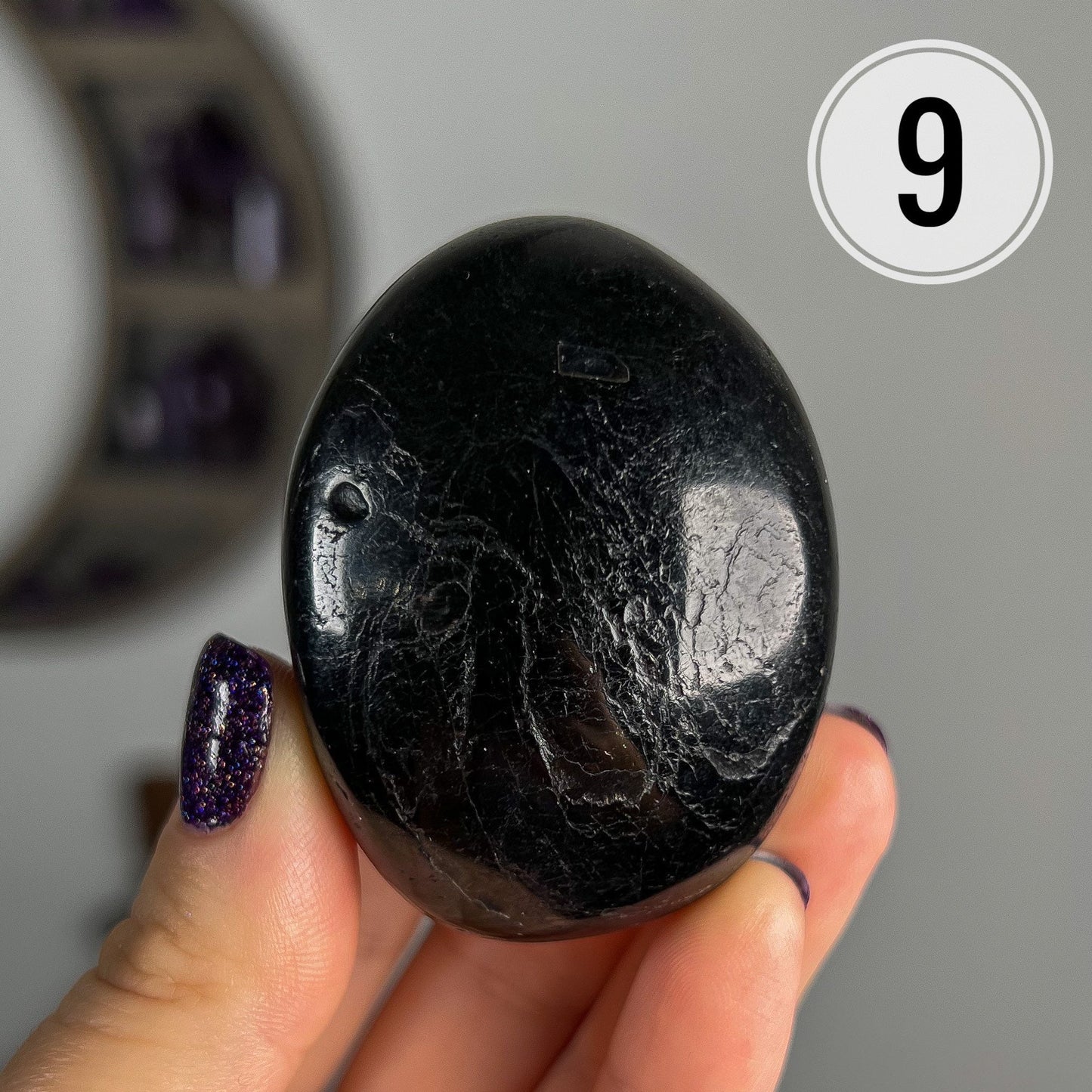 Black Tourmaline Palm Stones