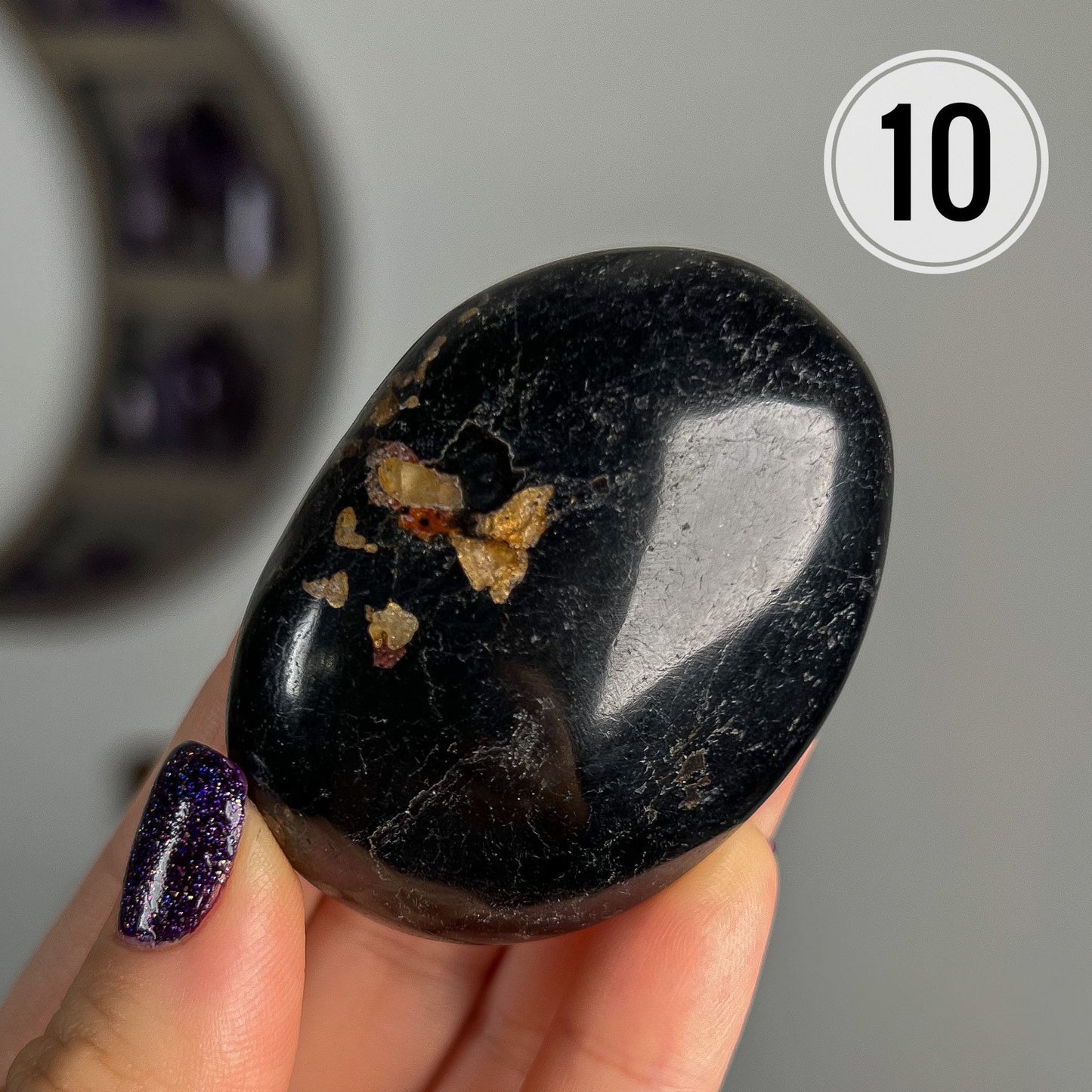 Black Tourmaline Palm Stones