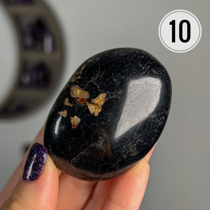 Black Tourmaline Palm Stones