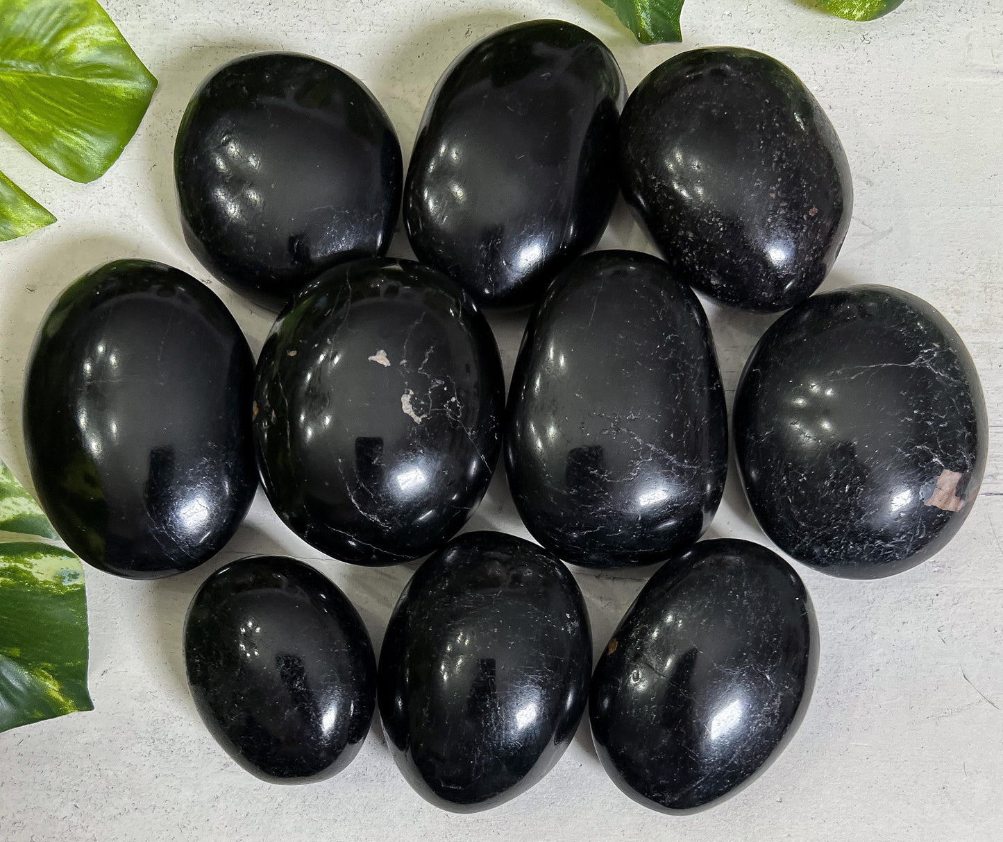 Black Tourmaline Palm Stones