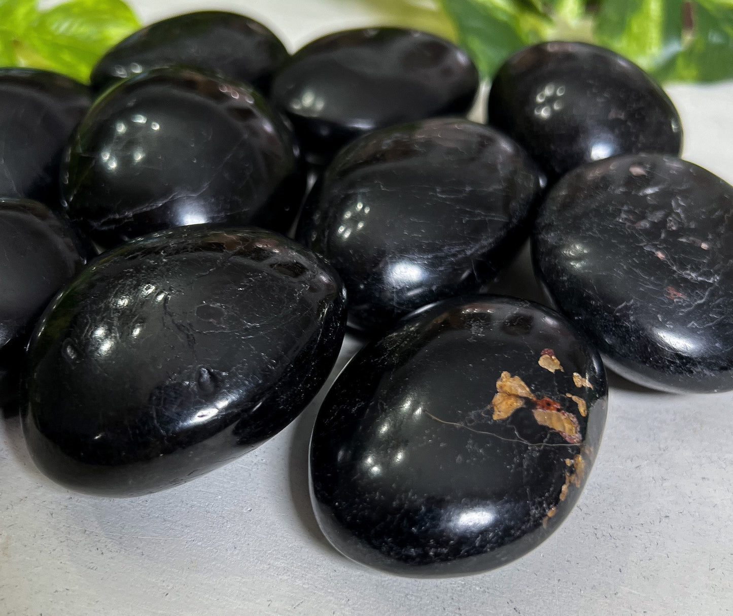 Black Tourmaline Palm Stones