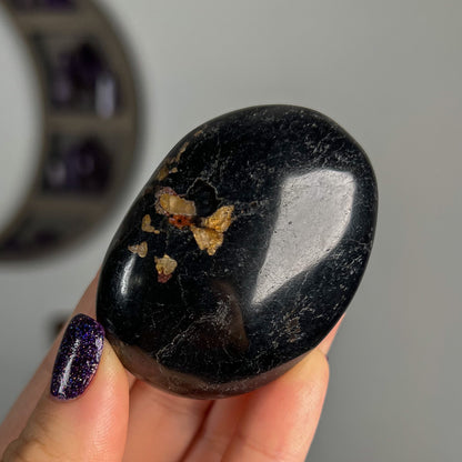 Black Tourmaline Palm Stones