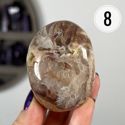Crazy Lace Agate Palm Stones