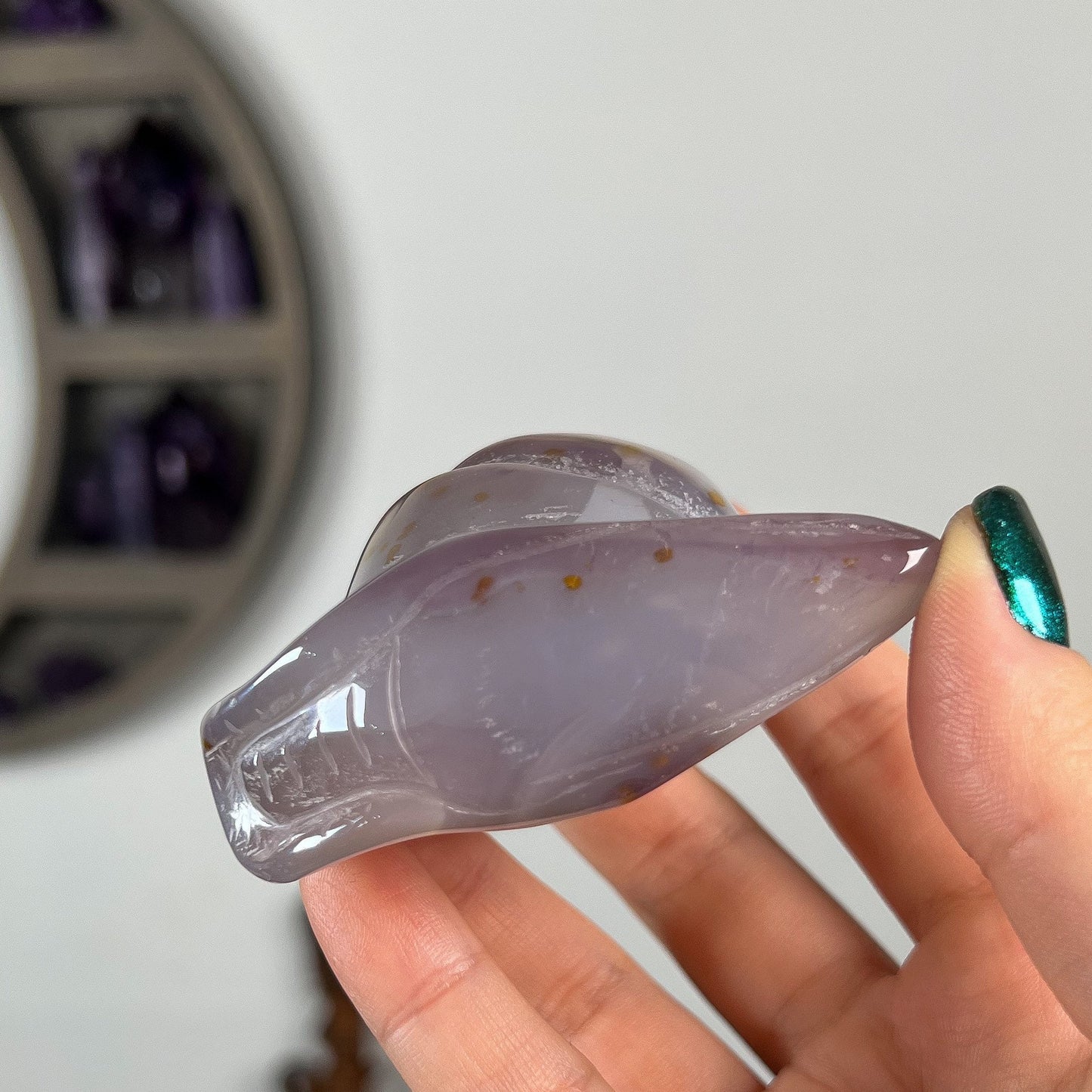 Rainbow Aura Druzy Agate Snail