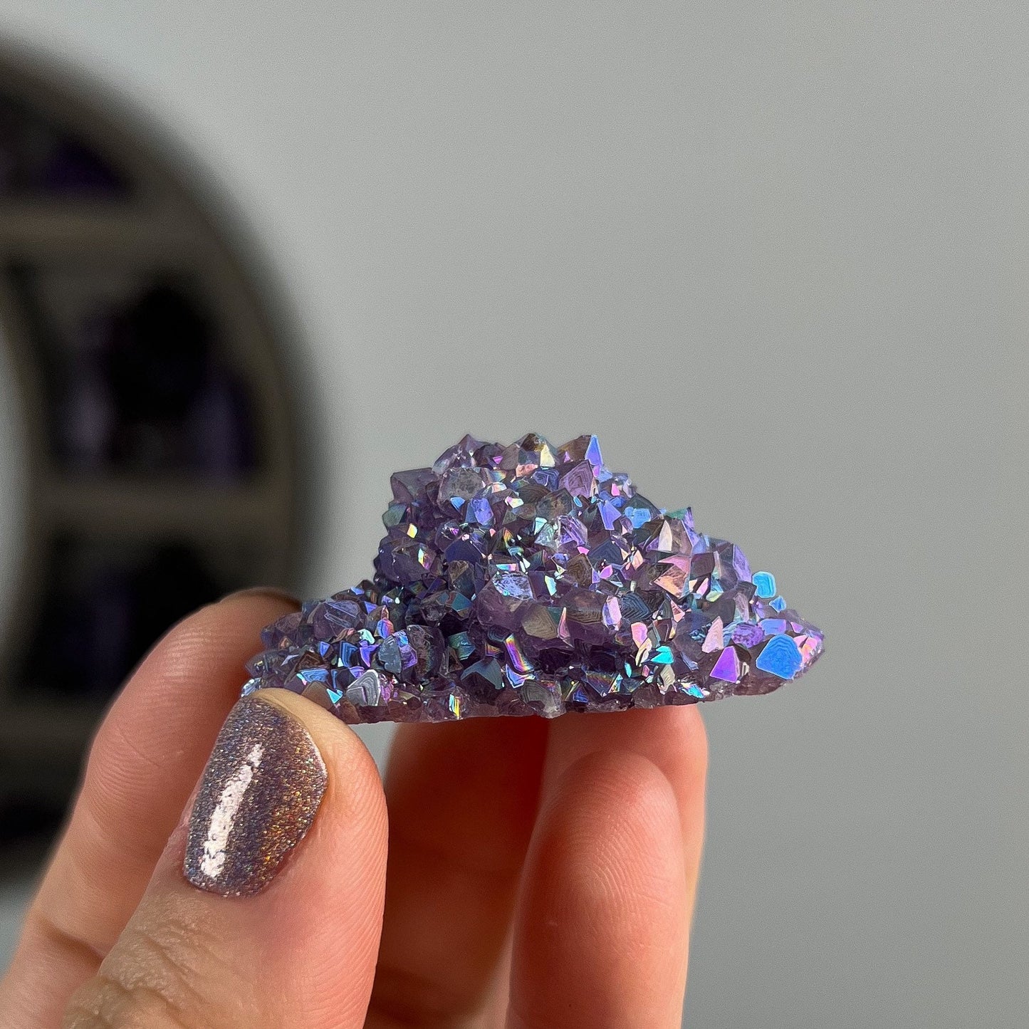 Rainbow Aura Amethyst Flower