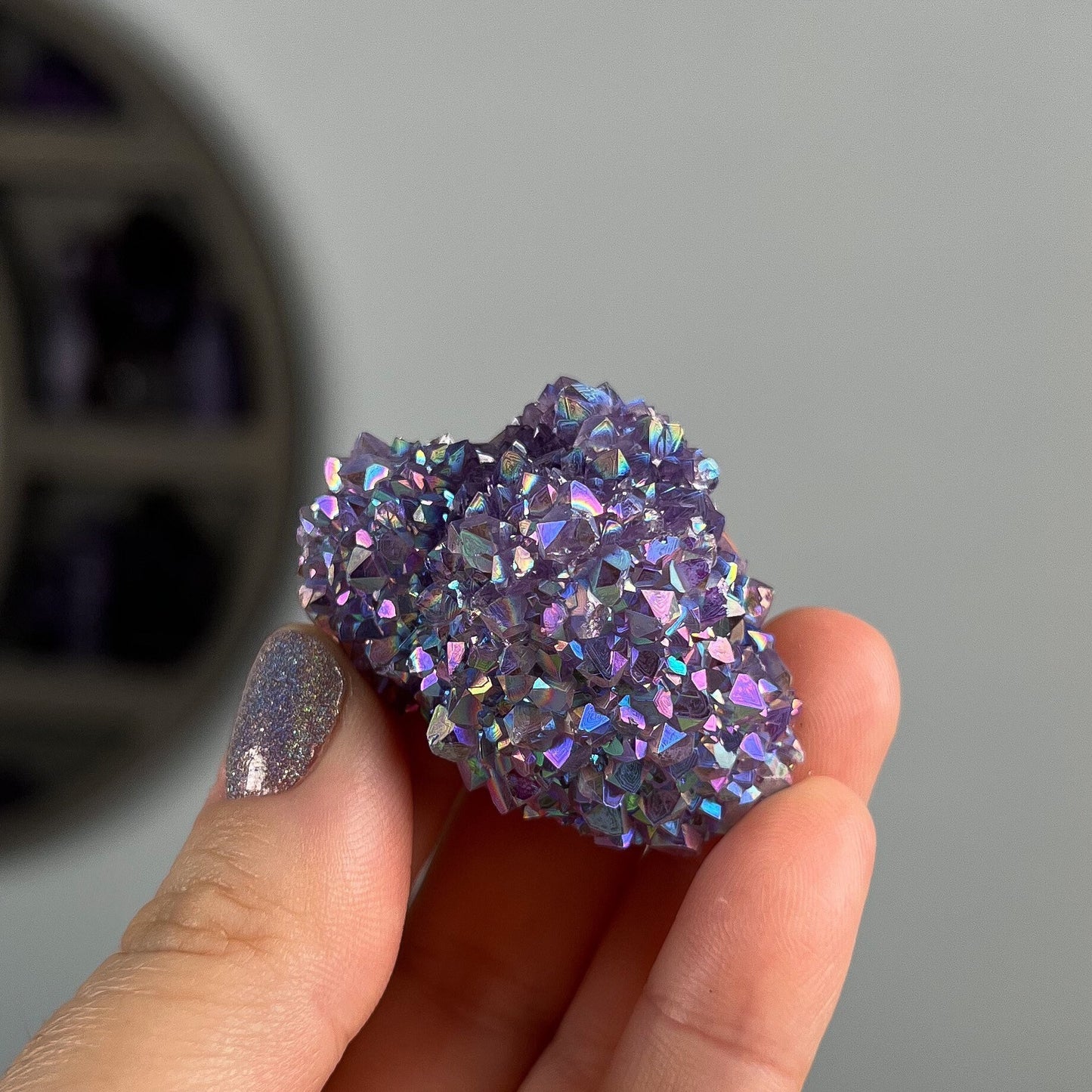 Rainbow Aura Amethyst Flower