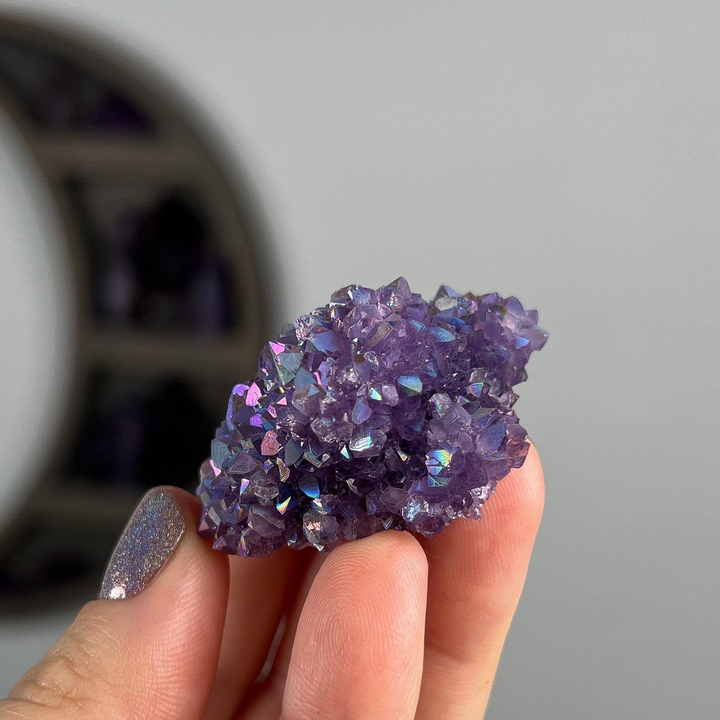 Rainbow Aura Amethyst Flower