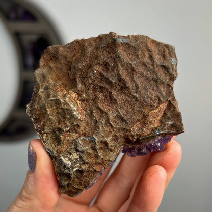 Rainbow Aura Amethyst Cluster