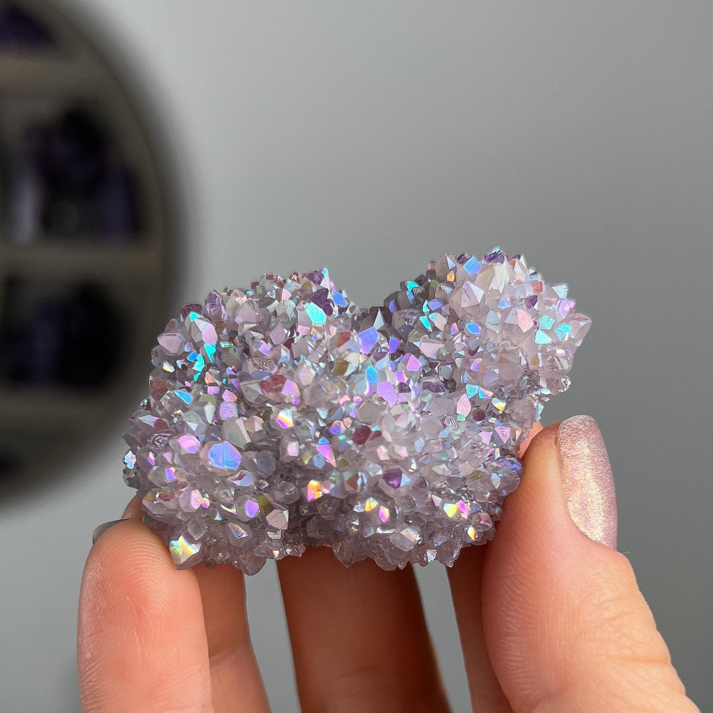 Rainbow Aura Amethyst Flower