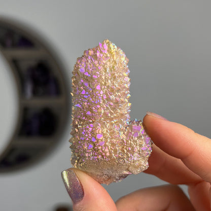 Rainbow Aura Spirit Quartz Cluster