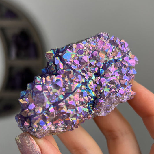 Rainbow Aura Amethyst Flower
