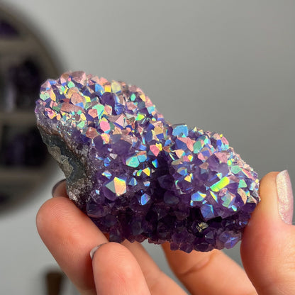 Rainbow Aura Amethyst Flower