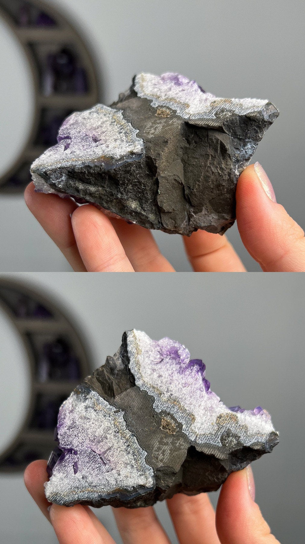 Rainbow Aura Amethyst Cluster