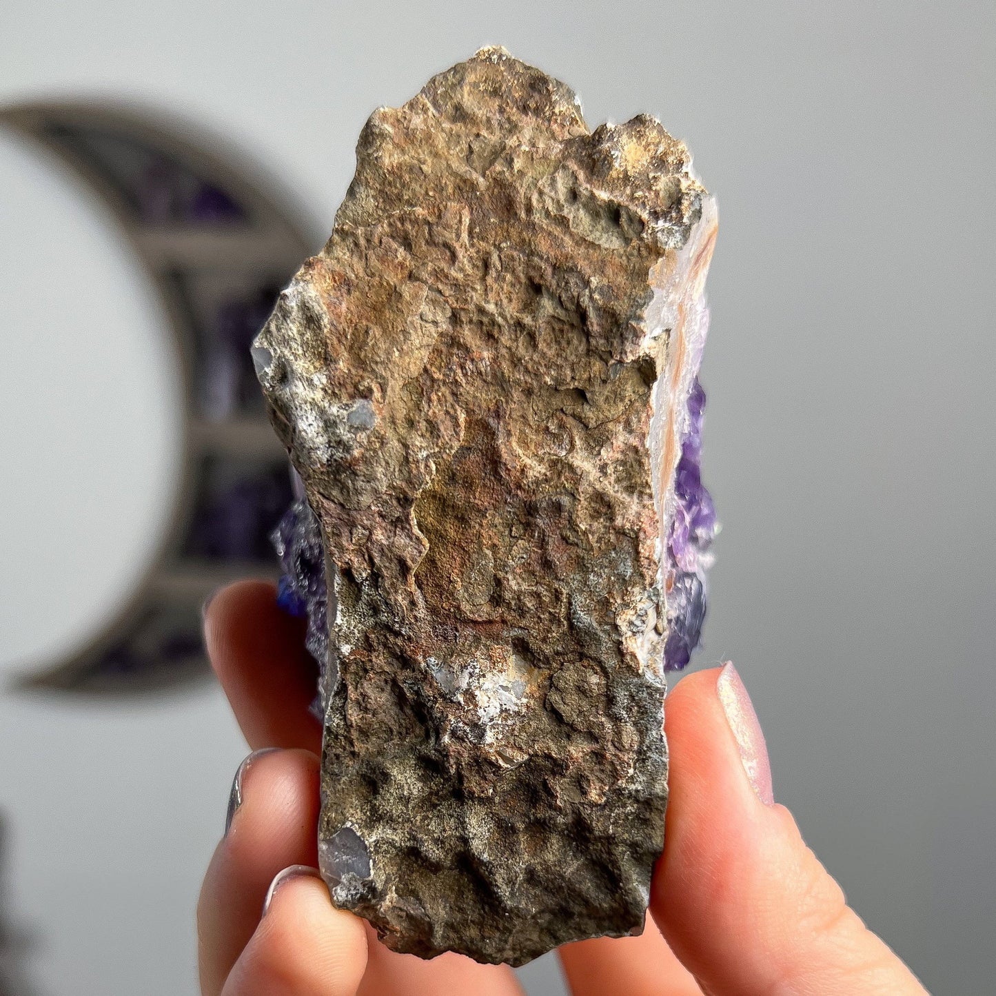 Rainbow Aura Amethyst Cluster