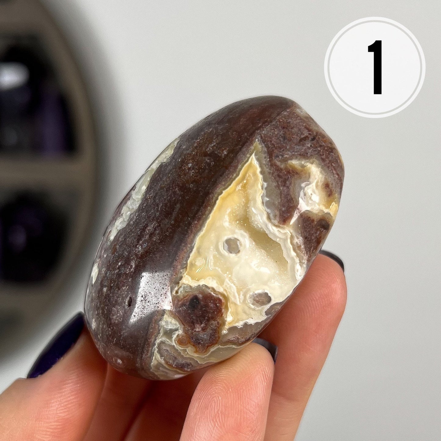 Crazy Lace Agate Palm Stones