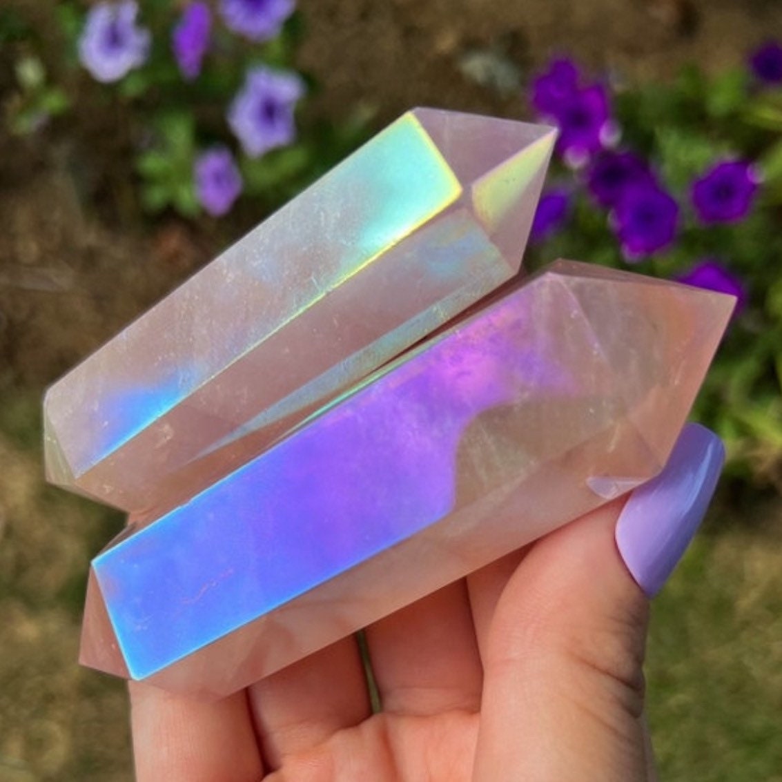 Angel Aura Rose Quartz Wand