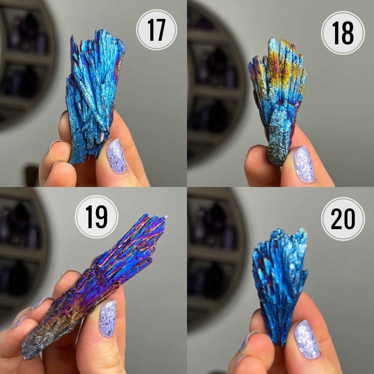 Titanium Aura Kyanite Blades