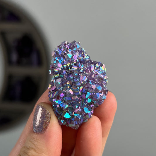 Rainbow Aura Amethyst Flower