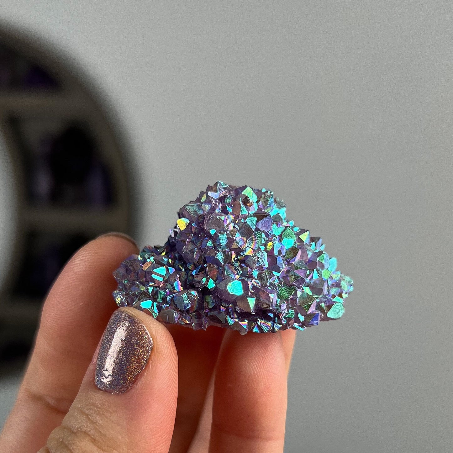 Rainbow Aura Amethyst Flower