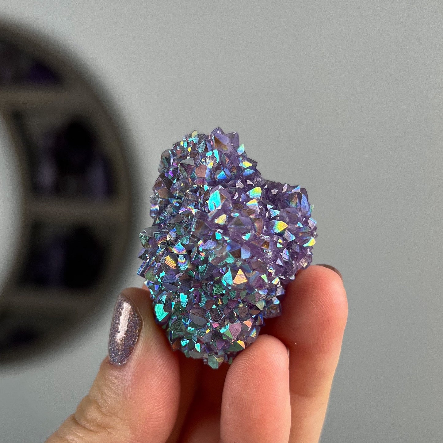 Rainbow Aura Amethyst Flower