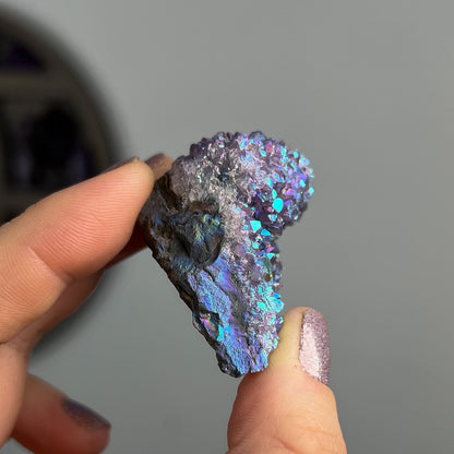 Rainbow Aura Amethyst Cluster