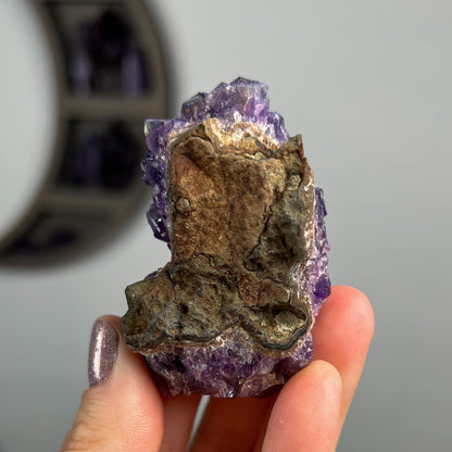 Rainbow Aura Amethyst Cluster