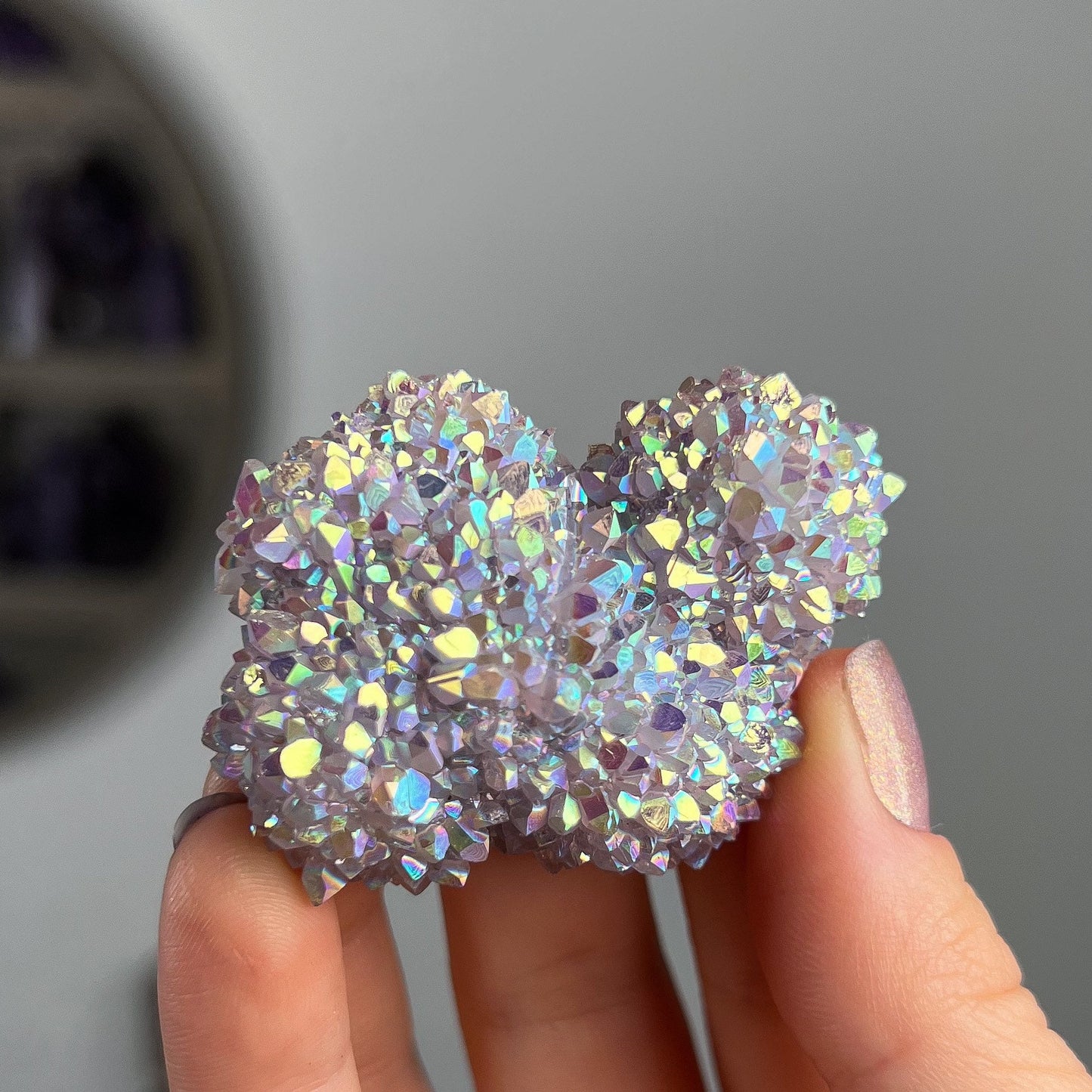 Rainbow Aura Amethyst Flower