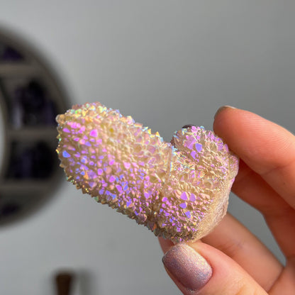 Rainbow Aura Spirit Quartz Cluster