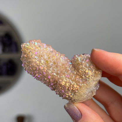 Rainbow Aura Spirit Quartz Cluster