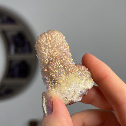 Rainbow Aura Spirit Quartz Cluster