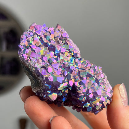 Rainbow Aura Amethyst Flower