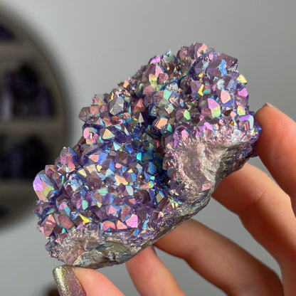 Rainbow Aura Amethyst Flower