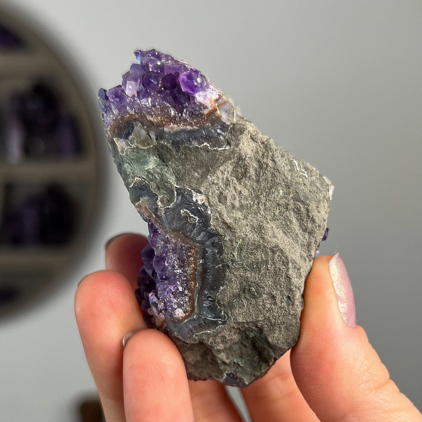 Rainbow Aura Amethyst Flower