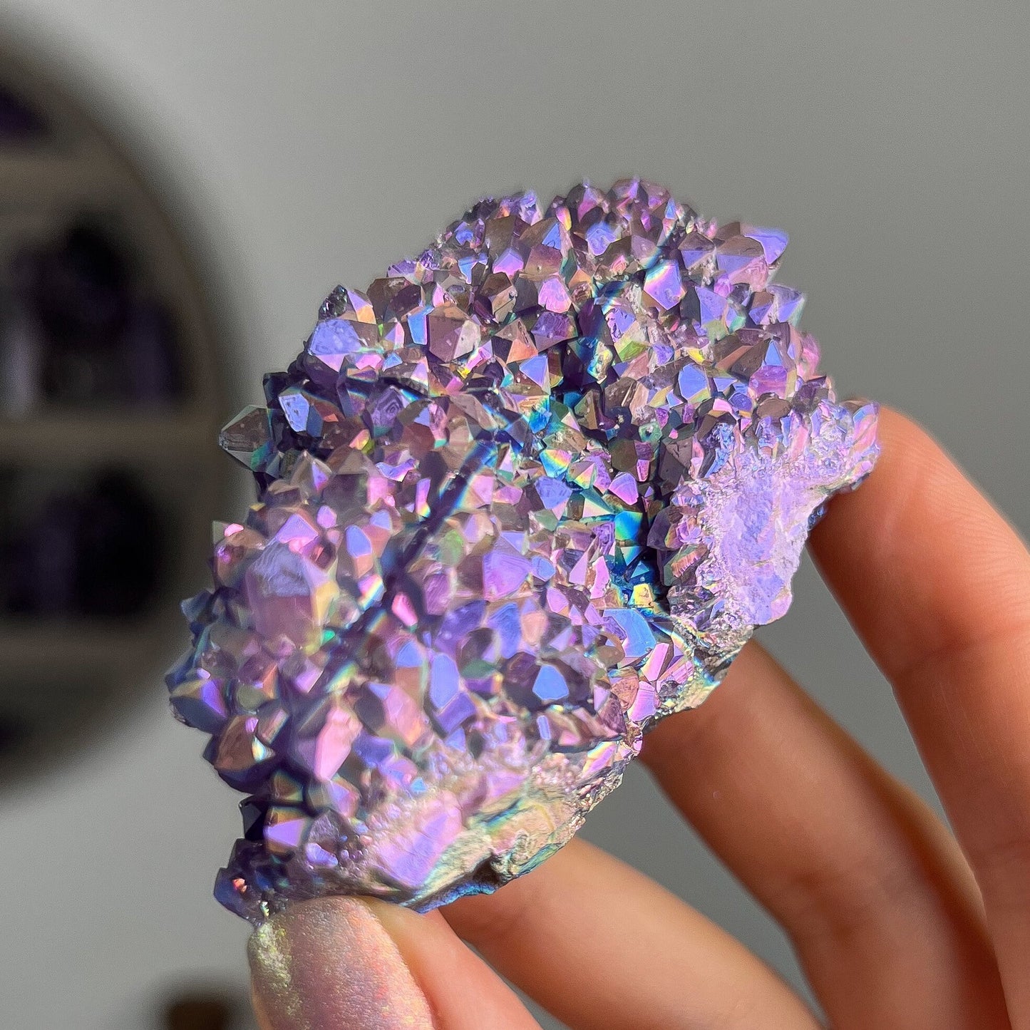 Rainbow Aura Amethyst Flower