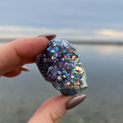 Rainbow Aura Amethyst Flower