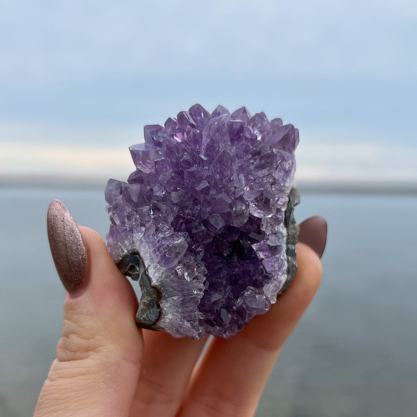 Rainbow Aura Amethyst Flower