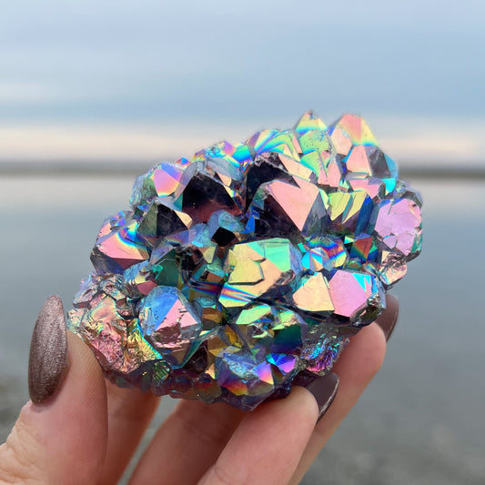 Rainbow Aura Amethyst Flower
