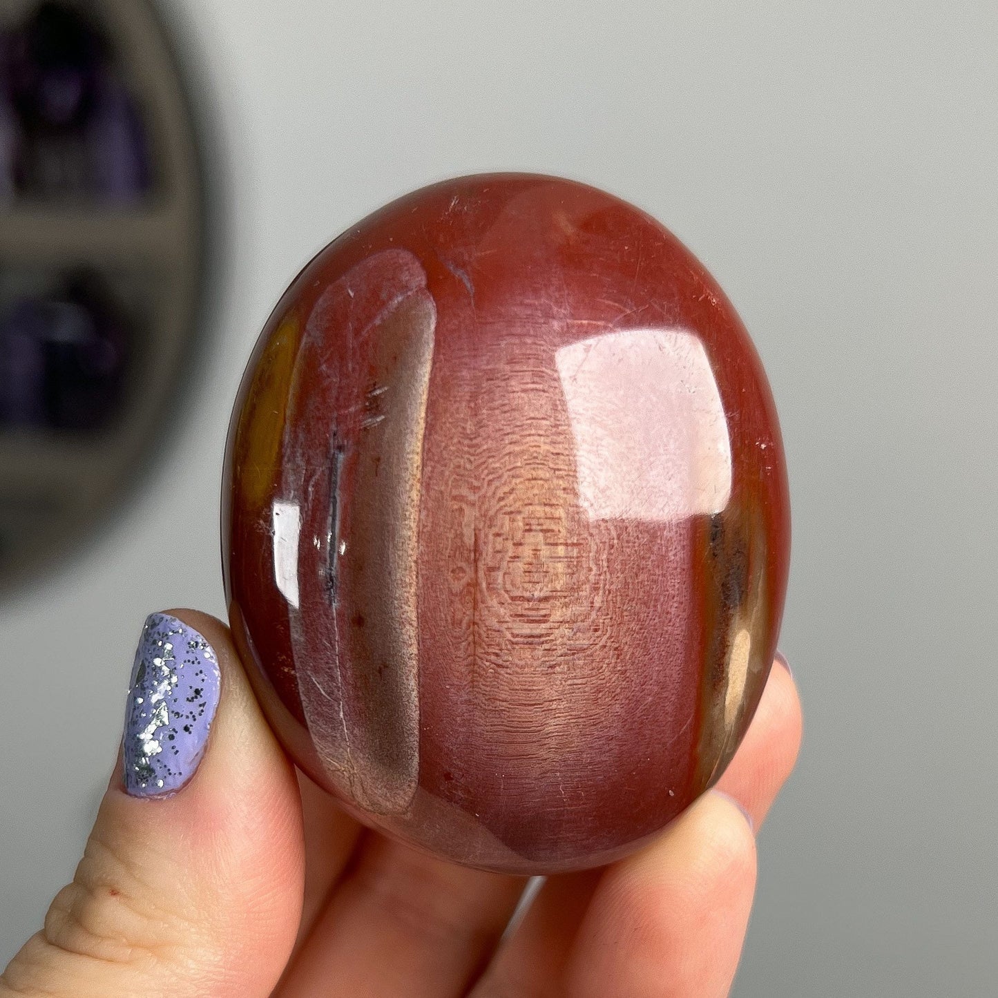 Petrified Wood Quartz Palm Stones