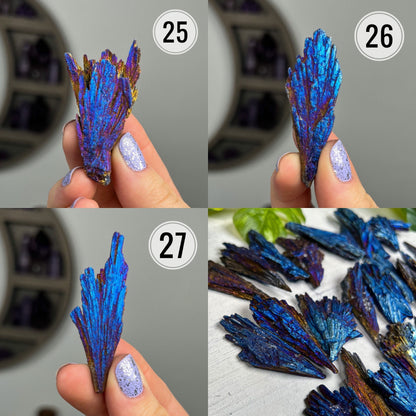 Titanium Aura Kyanite Blades