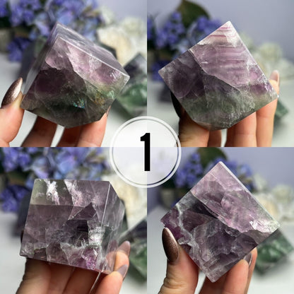 Rainbow Fluorite Cube