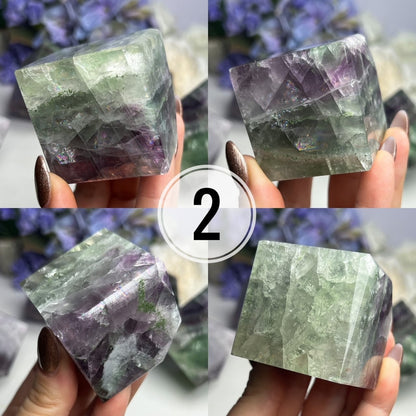 Rainbow Fluorite Cube