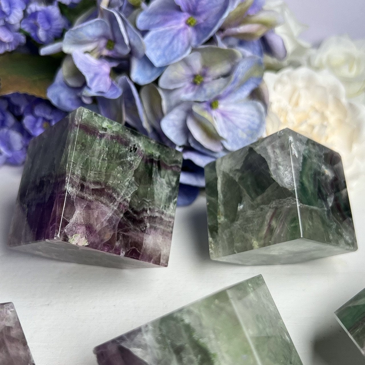 Rainbow Fluorite Cube