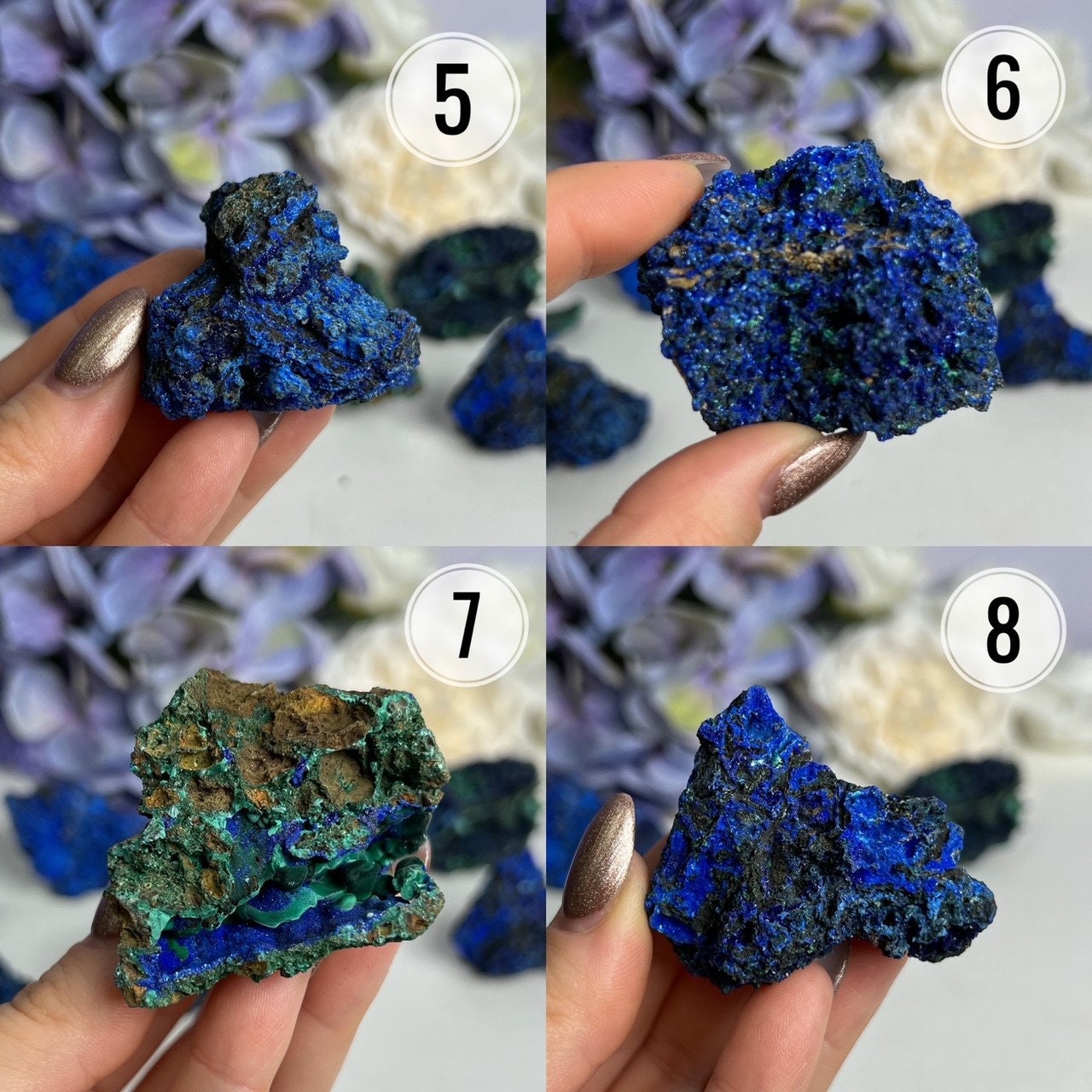 Medium Azurite and Malachite Specimen