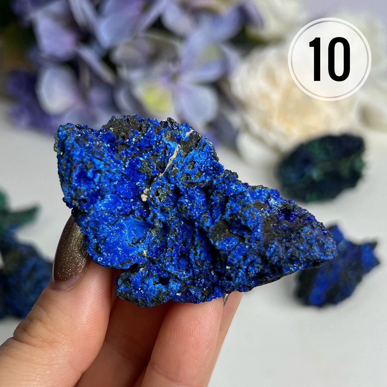 Medium Azurite and Malachite Specimen