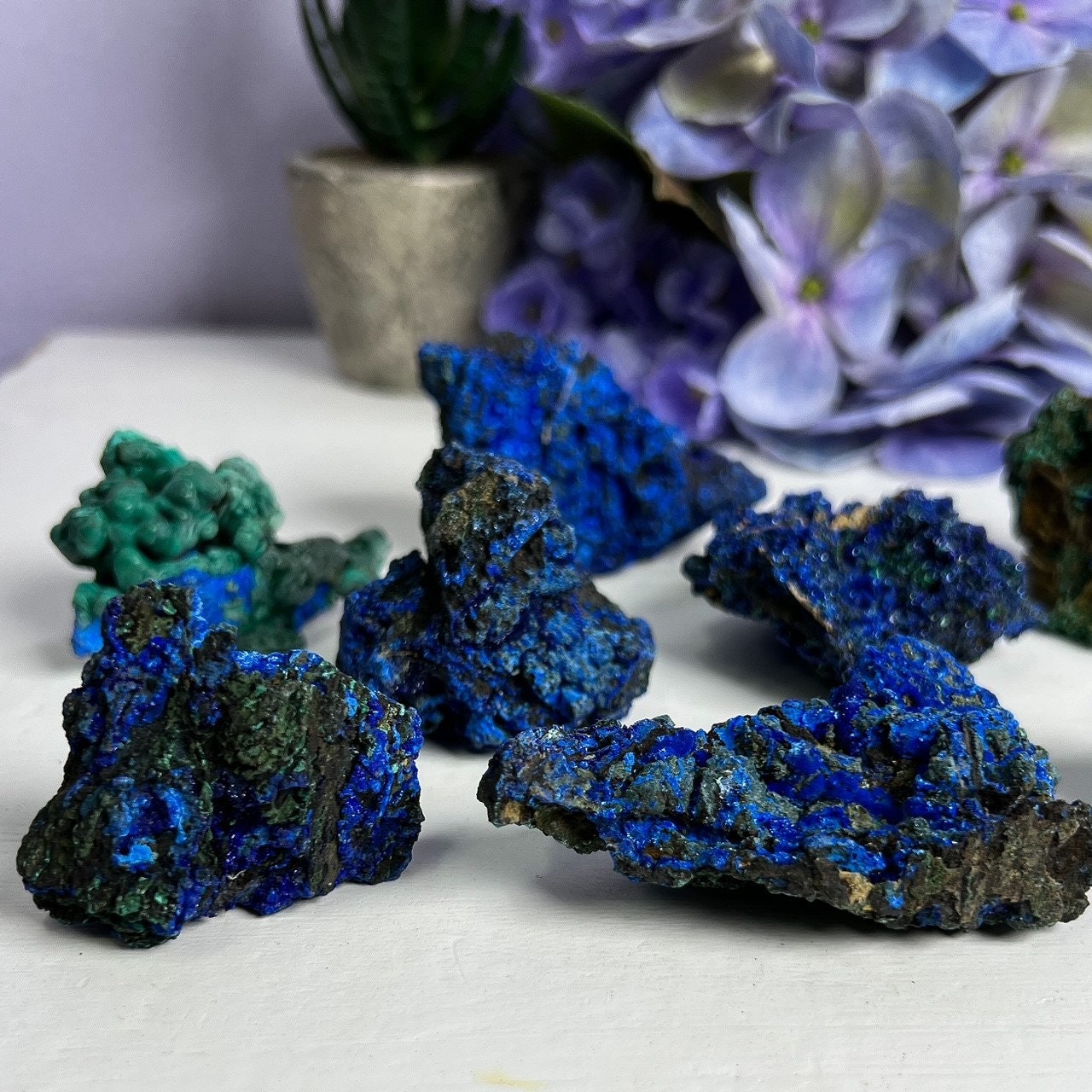 Medium Azurite and Malachite Specimen