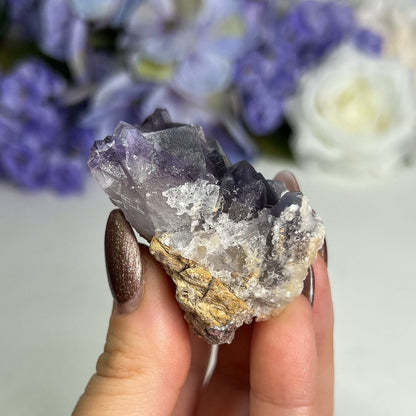 Raw Etched Purple Cubic Fluorite Cluster