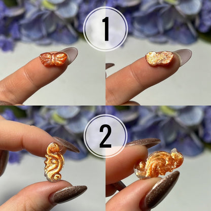 Gem Grade Sunstone Mini Carvings