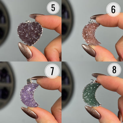 Rainbow Amethyst Druzy Pendants
